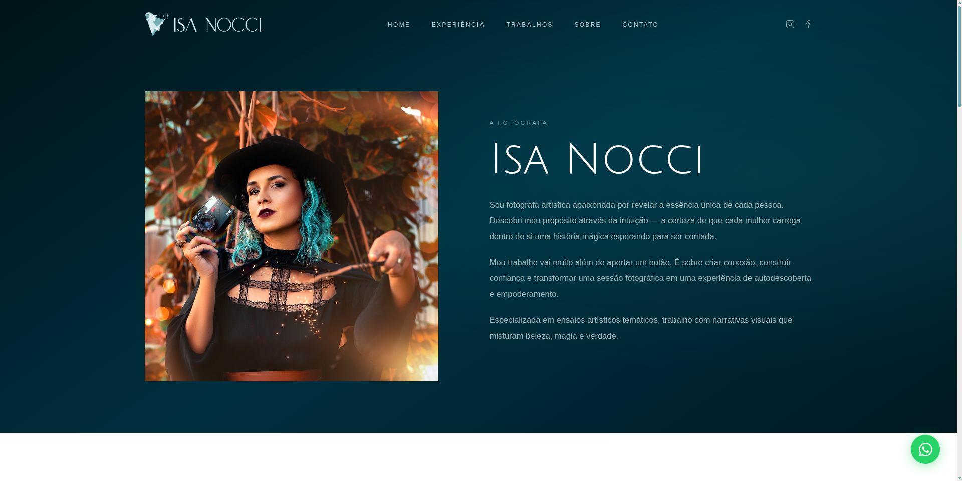 Isa Nocci — Sobre a Fotógrafa