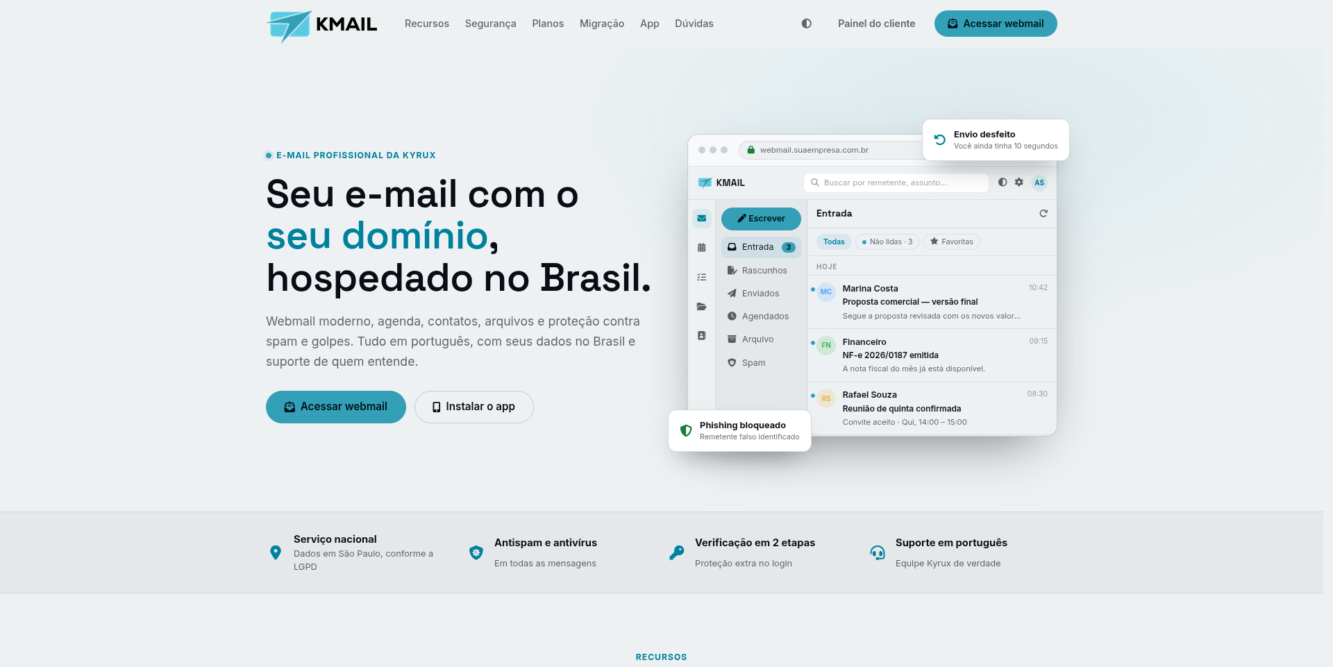 KMAIL -  Página inicial