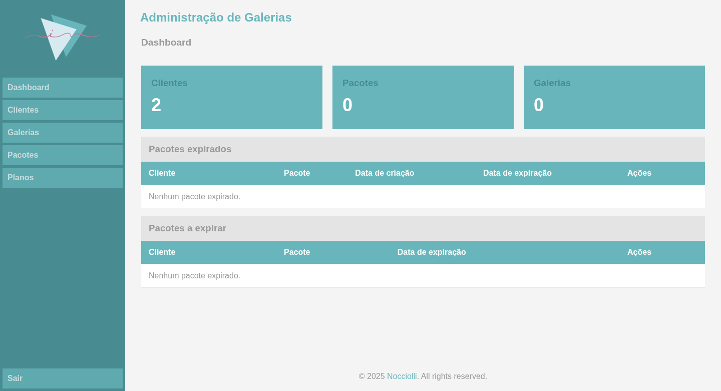 Sistema de Gestão de Galerias